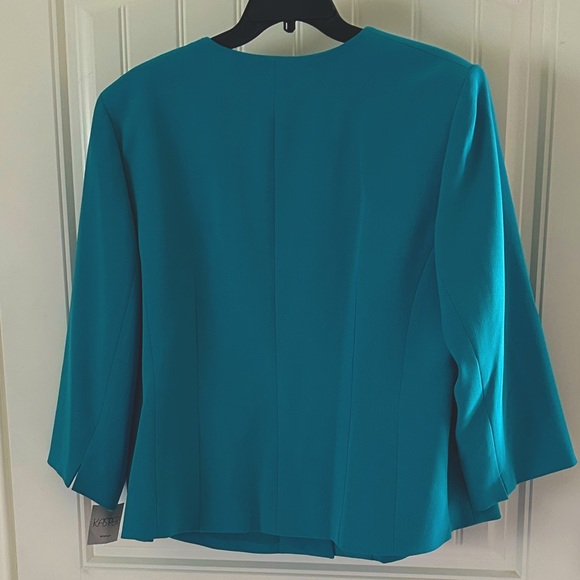 Kasper Plus Blue-green Blazer Professional Suit Jacket NWT - Picture 2 of 3